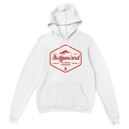 Switzerland - Outdoor Paradise | Mountain Icon Badge Hoodie