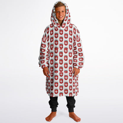 Swiss Cow and Swiss Coat of Arms | Reversible Youth Snug Hoodie