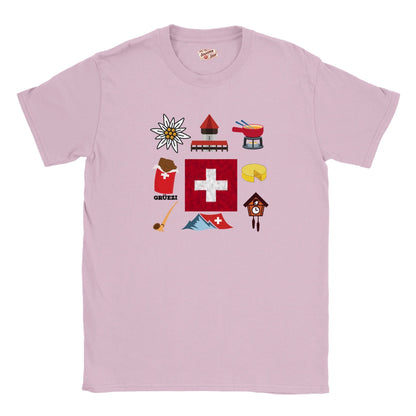 Swiss Travel Classic Icons | Kids Crewneck T-shirt