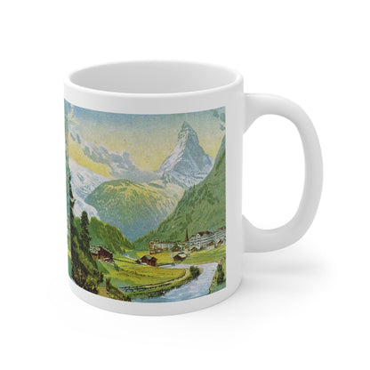 Zermatt and the majestic Matterhorn Painting | Ceramic Mug 11oz