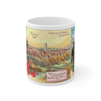 Fribourg, Switzerland | Retro Travel Mug