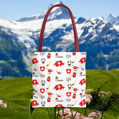 Swiss Icons Tote: Culture & Travel Pattern