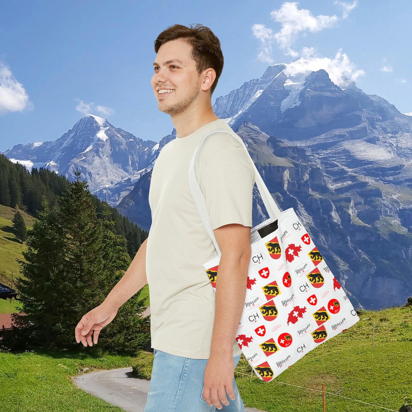 Mürren, Switzerland | Heritage All-Over Print Tote Bag (AOP)