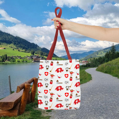 Swiss Icons Tote: Culture & Travel Pattern