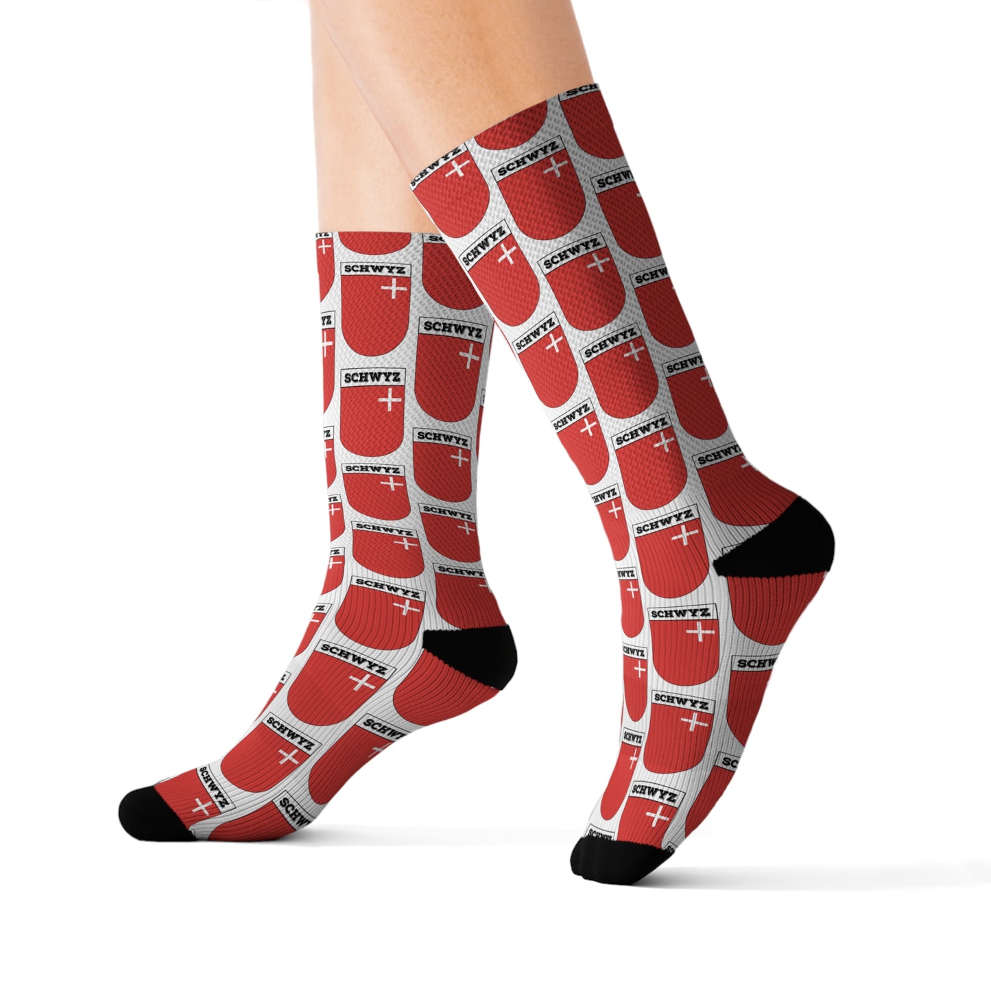 Schwyz, Switzerland Coat of Arms | Sublimation Socks