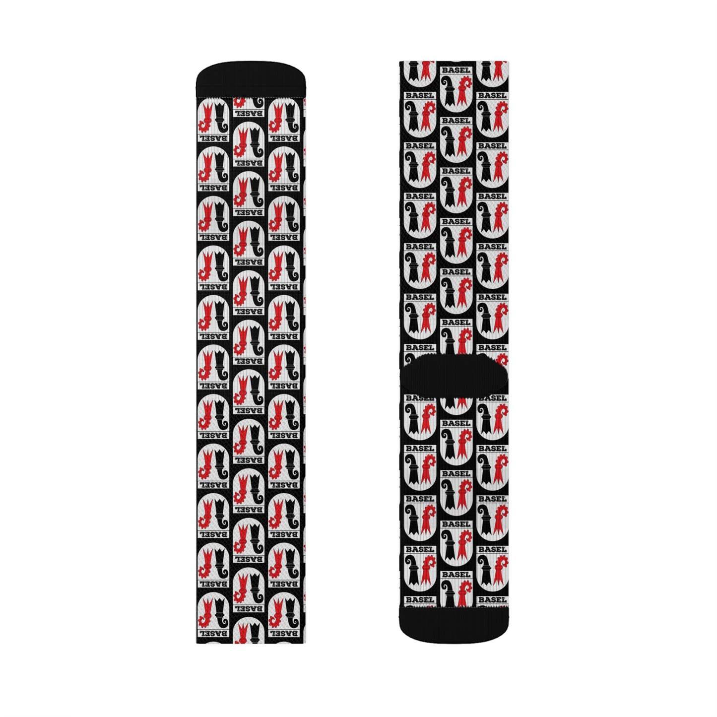 Basel Coat of Arms Sublimation Socks | Stylish Swiss Gift