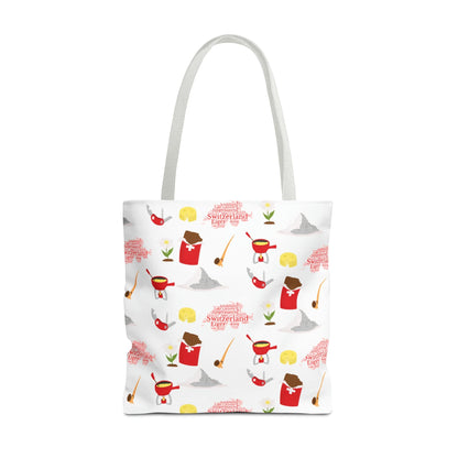 Switzerland Travel Elements Pattern | Tote Bag (AOP)