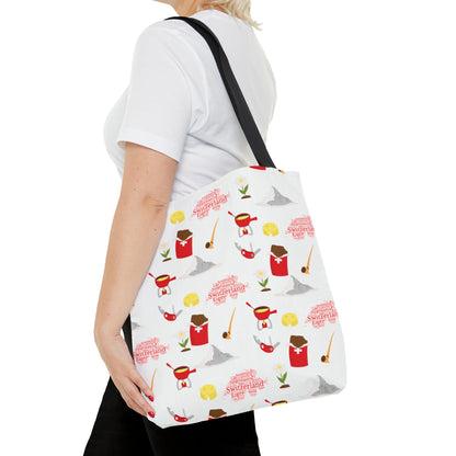 Switzerland Travel Elements Pattern | Tote Bag (AOP)