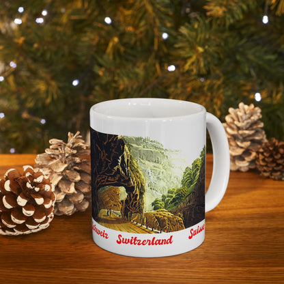 Road Tunnel Through a Rock | Vintage Painting Mug