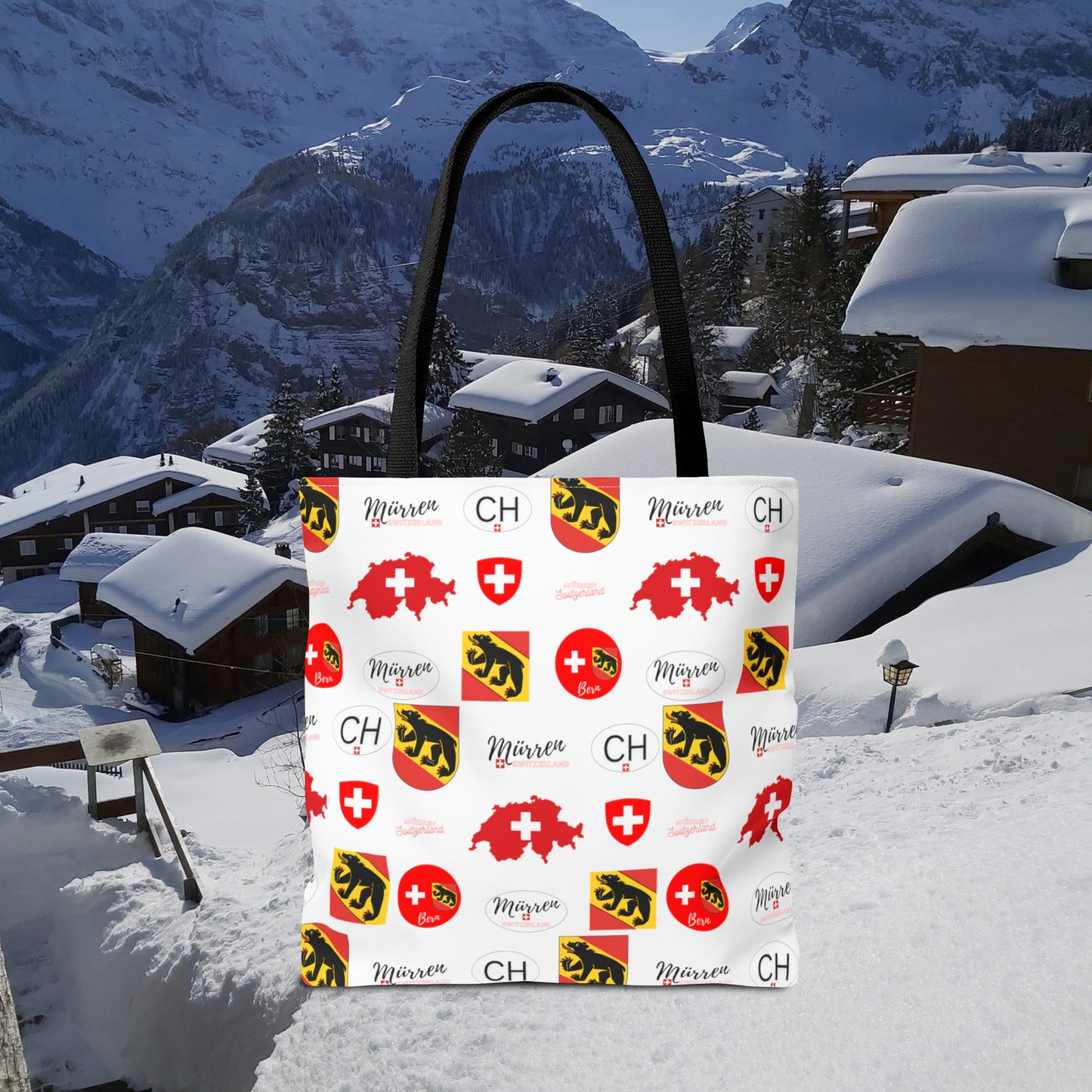 Mürren, Switzerland | Heritage All-Over Print Tote Bag (AOP)