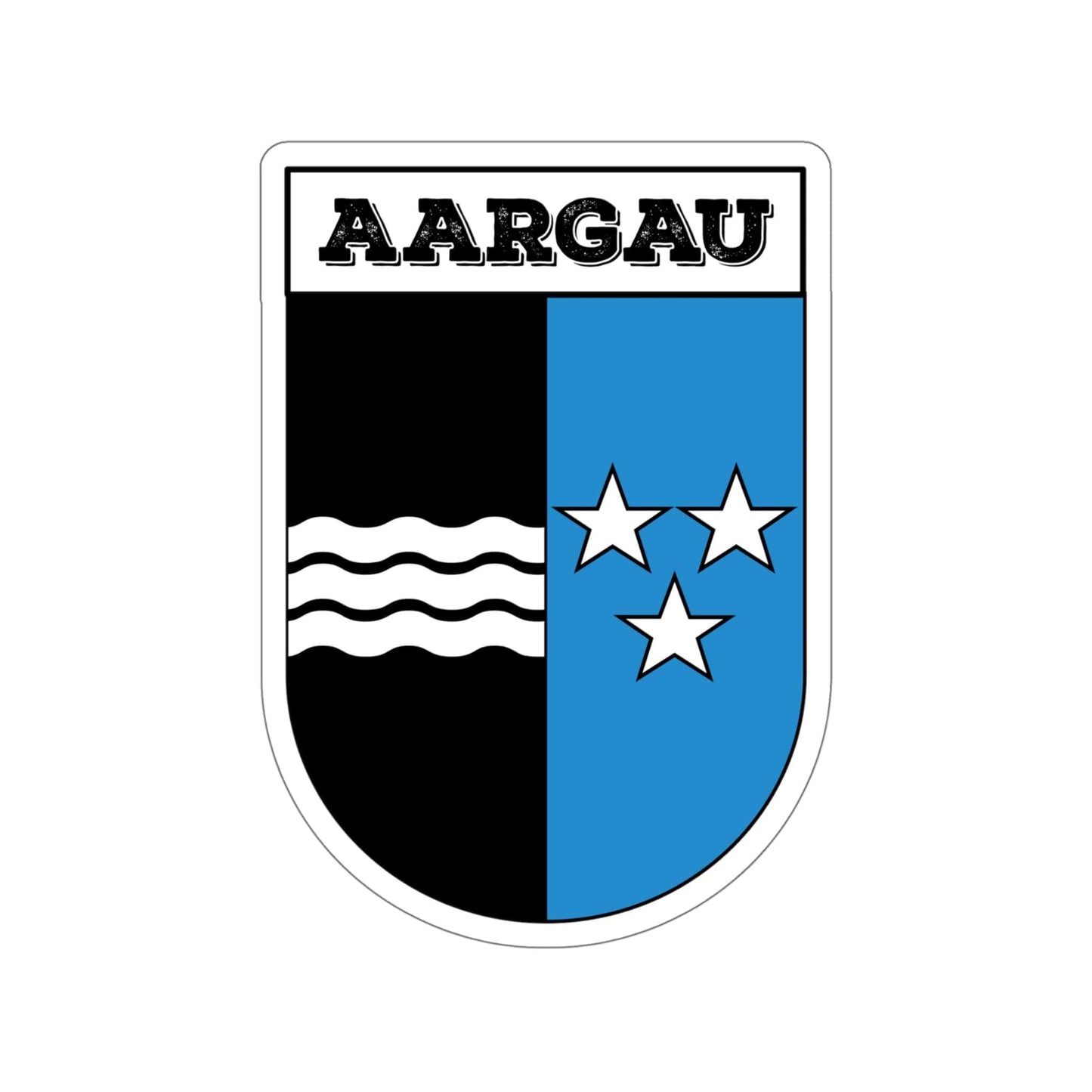 Aargau, Switzerland Coat of Arms | Kiss-Cut Sticker