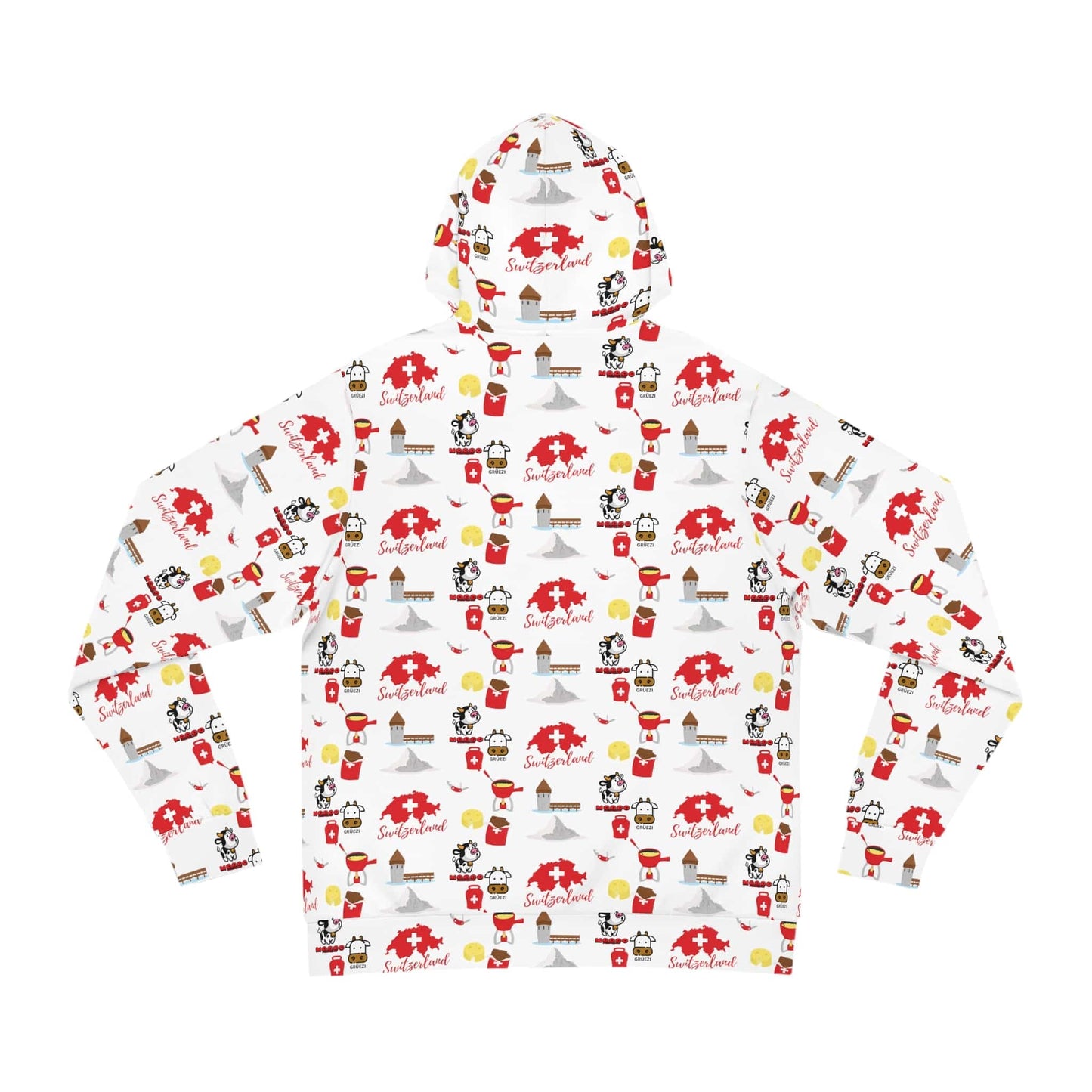 Switzerland Charming Travel Icons | All-Over Print Hoodie