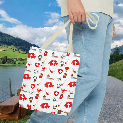 Swiss Icons Tote: Culture & Travel Pattern