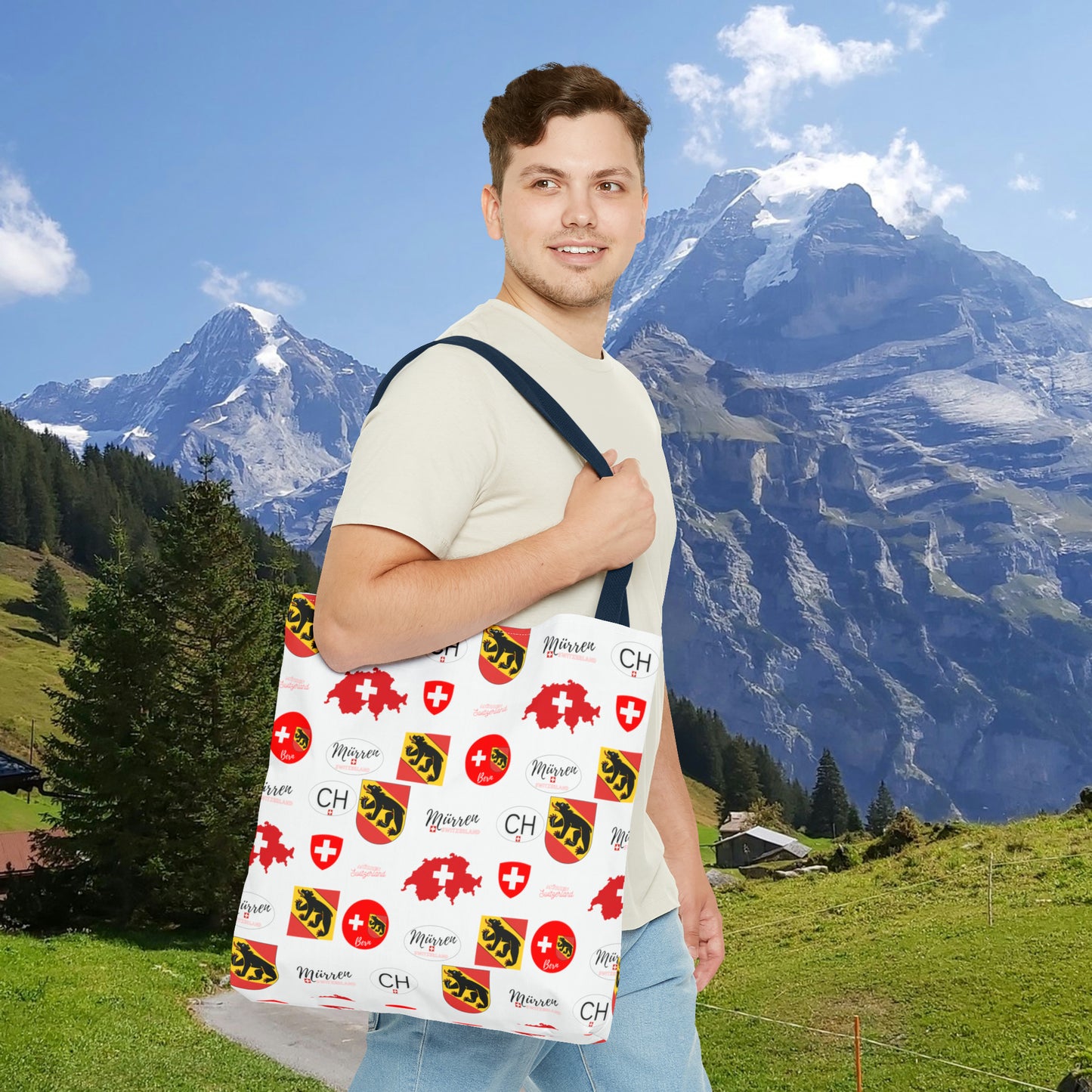 Mürren, Switzerland | Heritage All-Over Print Tote Bag (AOP)