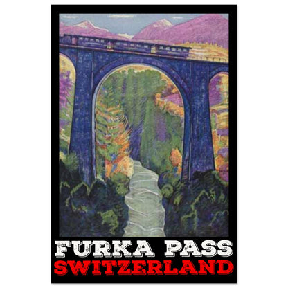 Furka Pass, Switzerland Vintage Travel | Museum-Quality Poster | 60x90 cm / 24x36″