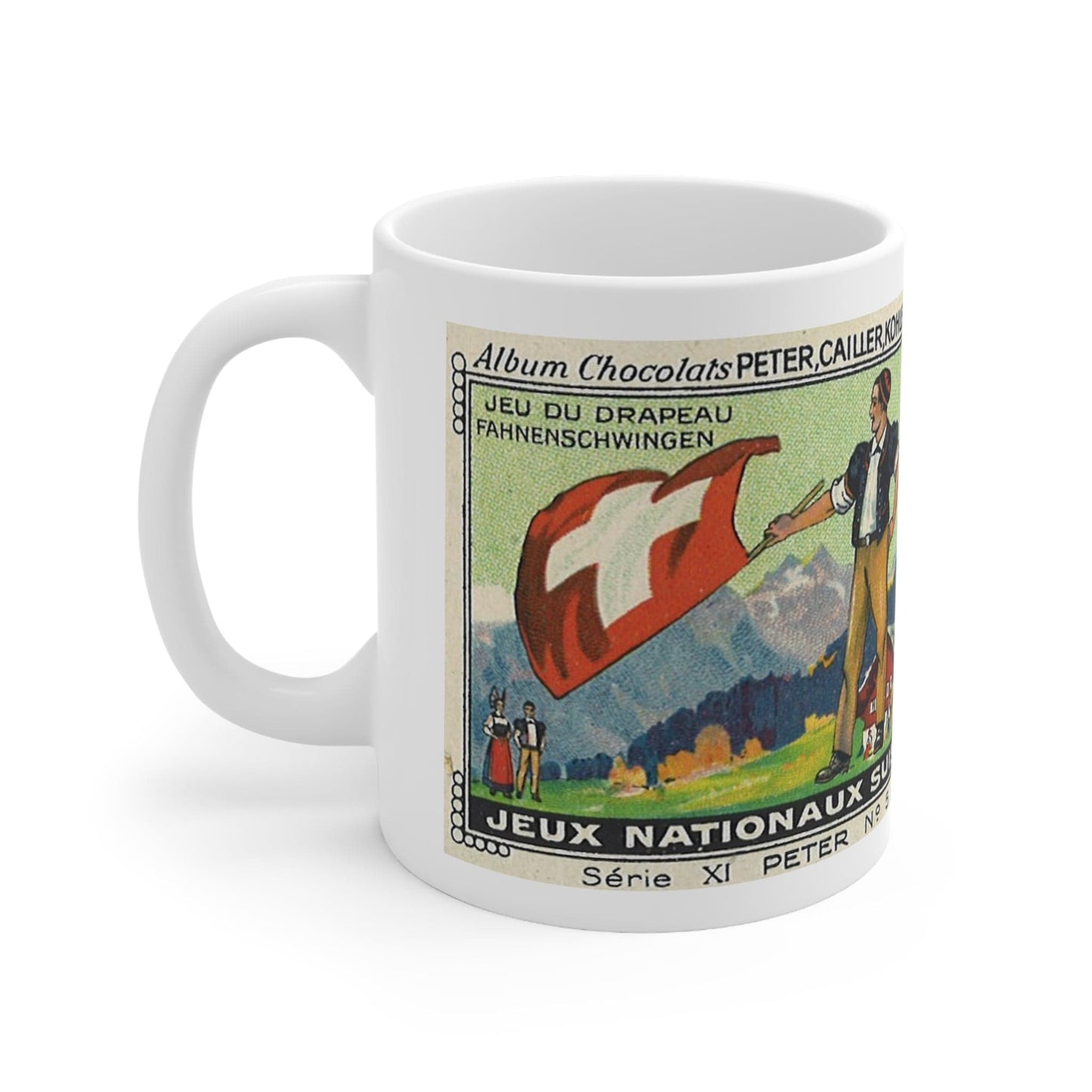 Traditional Swiss Flag Throwing  |  Vintage Painting Mug