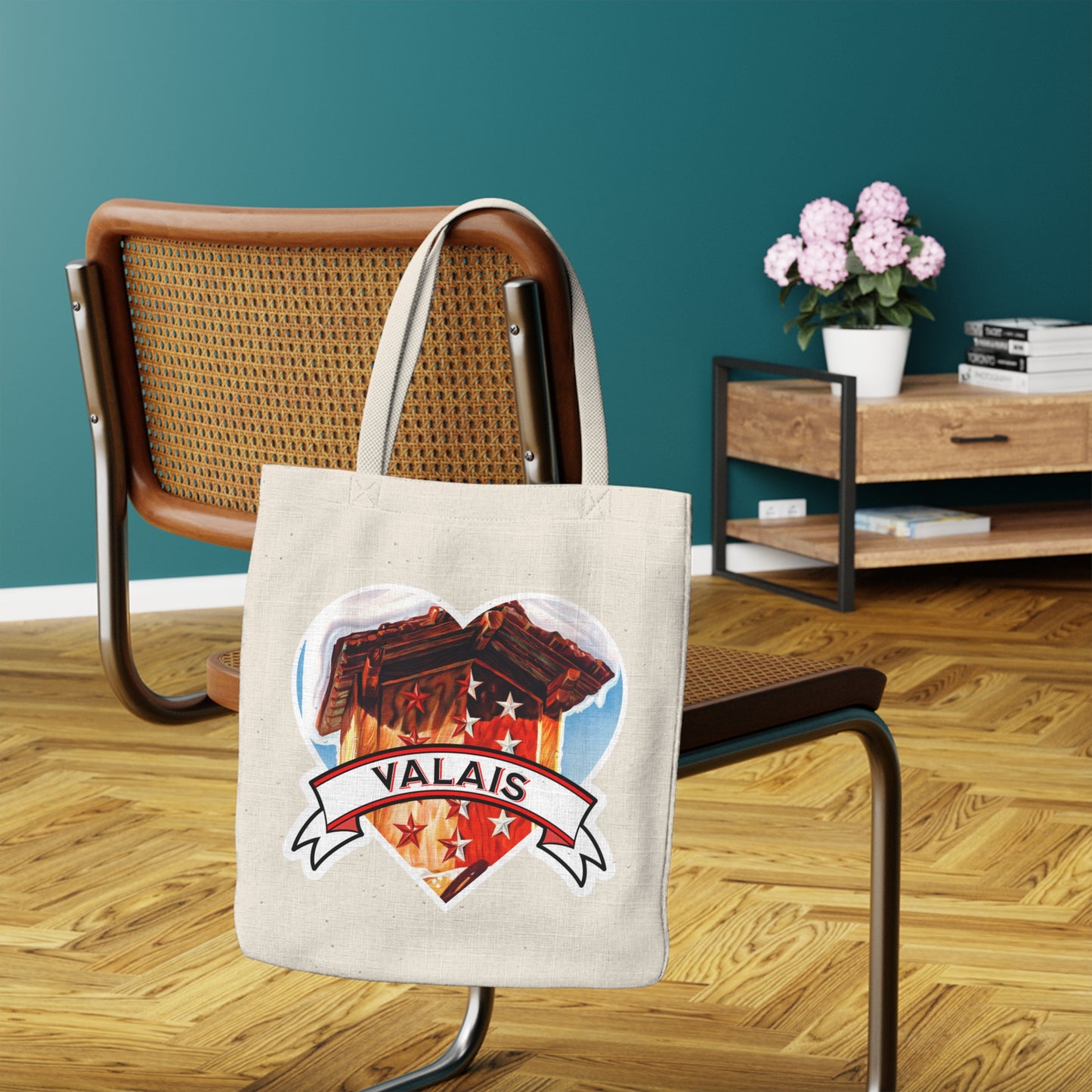 valais switzerland tote bag