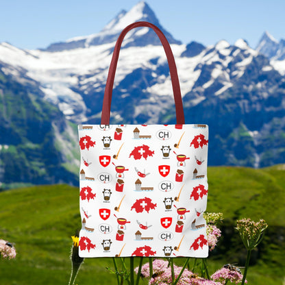 Swiss Icons Tote: Culture & Travel Pattern