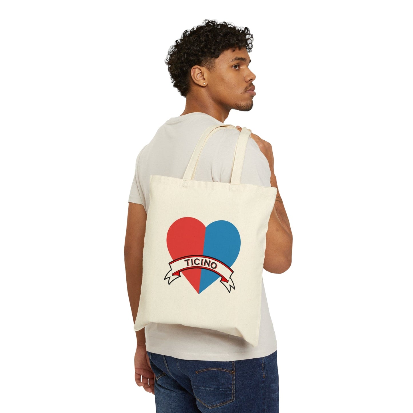 Ticino, Switzerland | Coat of Arms Embedded in a Heart | Tote Bag