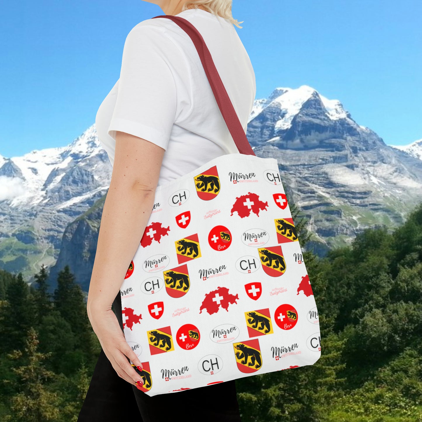 Mürren, Switzerland | Heritage All-Over Print Tote Bag (AOP)