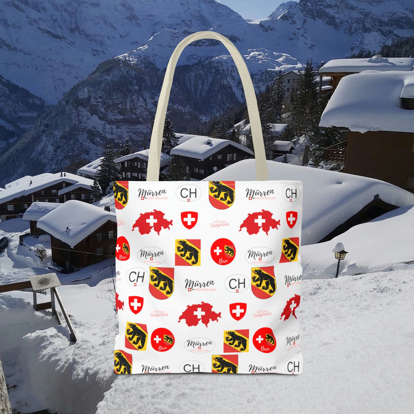 Mürren, Switzerland | Heritage All-Over Print Tote Bag (AOP)