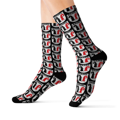 Basel Coat of Arms Sublimation Socks | Stylish Swiss Gift