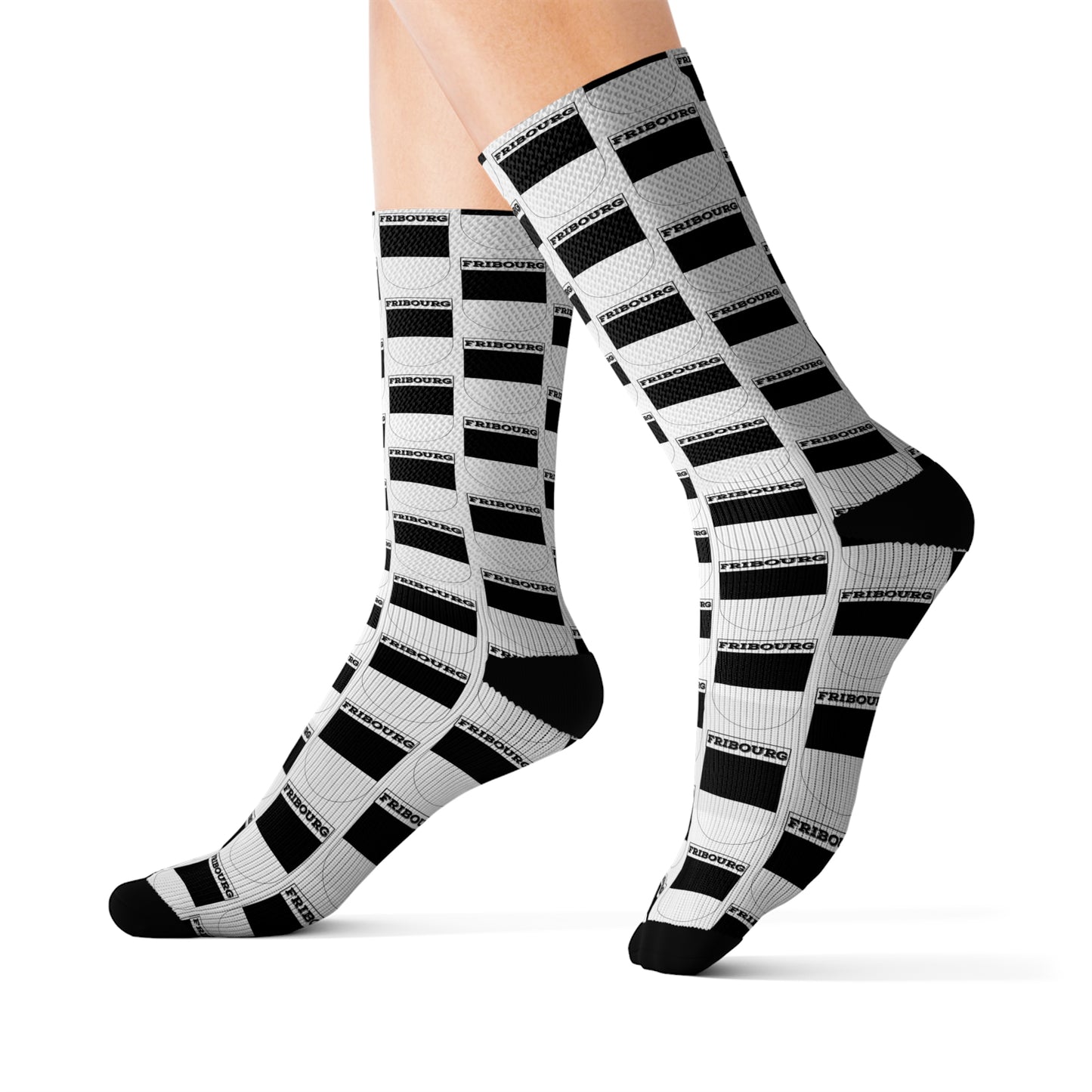 Fribourg Coat of Arms Socks | Stylish Gift for Fribourg, Suisse Enthusiast