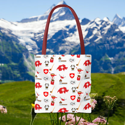 Swiss Icons Tote: Culture & Travel Pattern