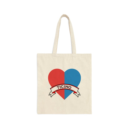 Ticino, Switzerland | Coat of Arms Embedded in a Heart | Tote Bag