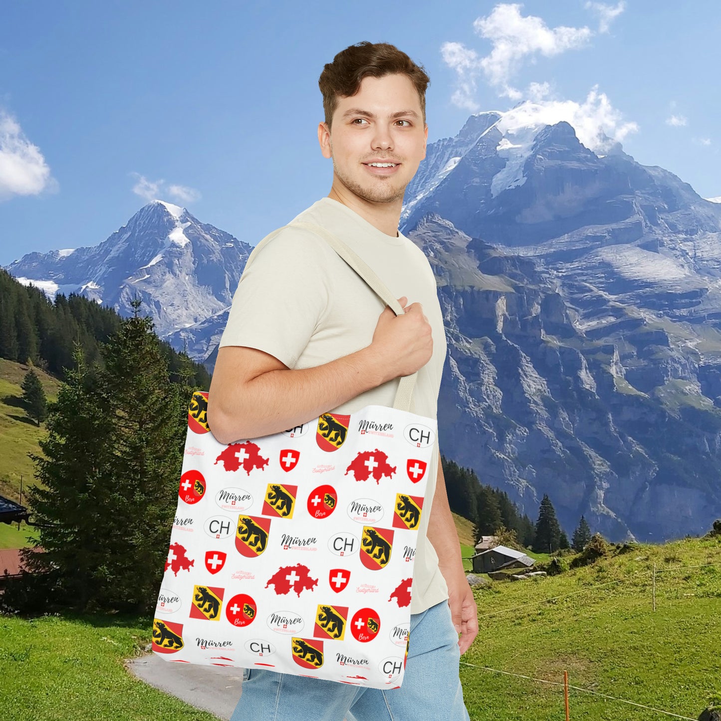 Mürren, Switzerland | Heritage All-Over Print Tote Bag (AOP)