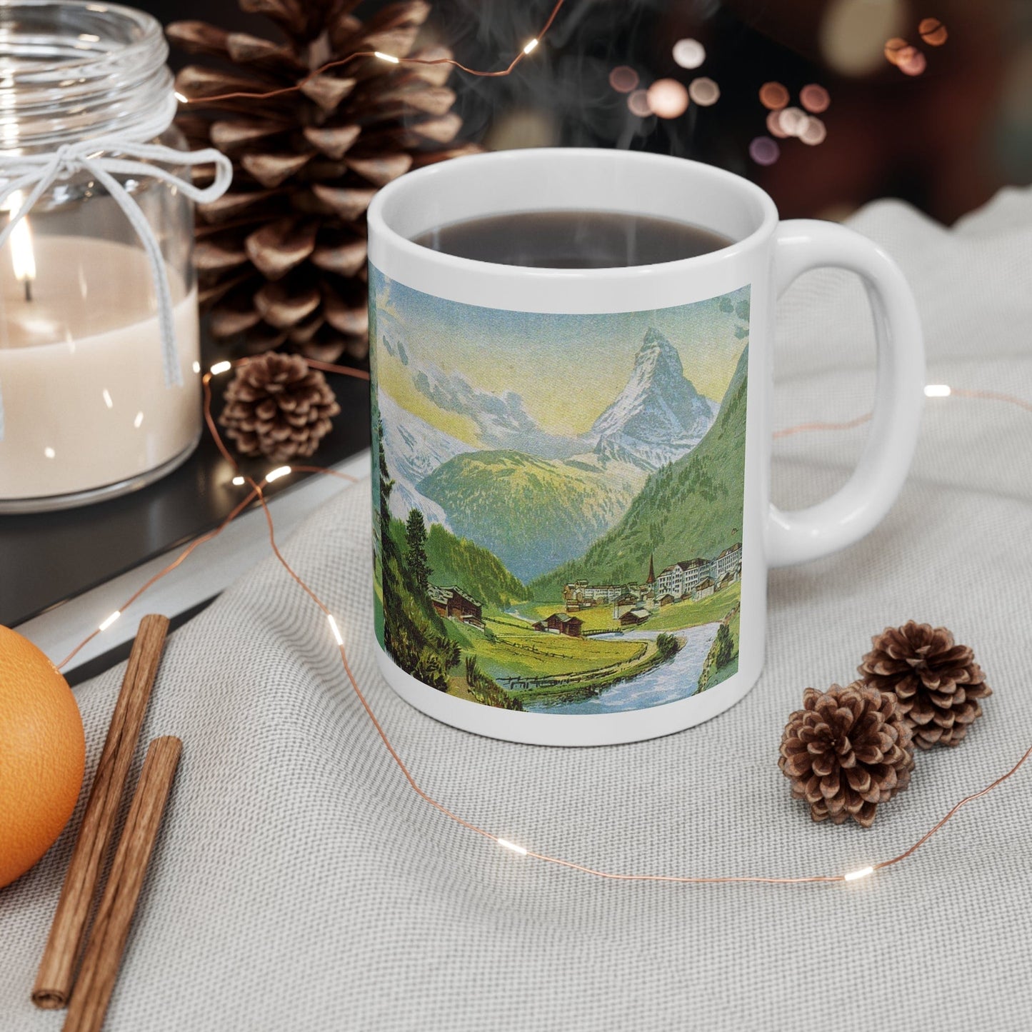 Zermatt and the majestic Matterhorn Painting | Ceramic Mug 11oz