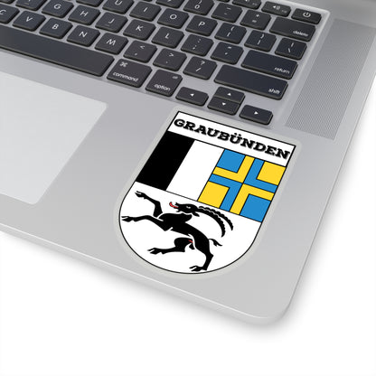 Graubünden, Switzerland | Coat of Arms Sticker | Swiss Alpine Emblem Decal 🐏🛡️