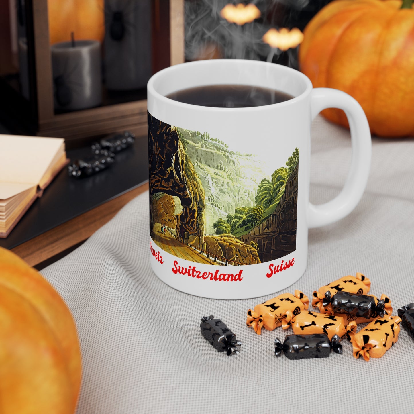 Road Tunnel Through a Rock | Vintage Painting Mug