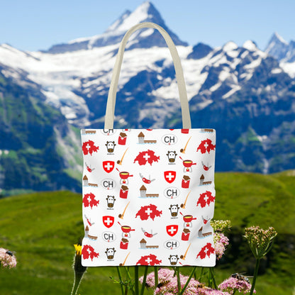 Swiss Icons Tote: Culture & Travel Pattern