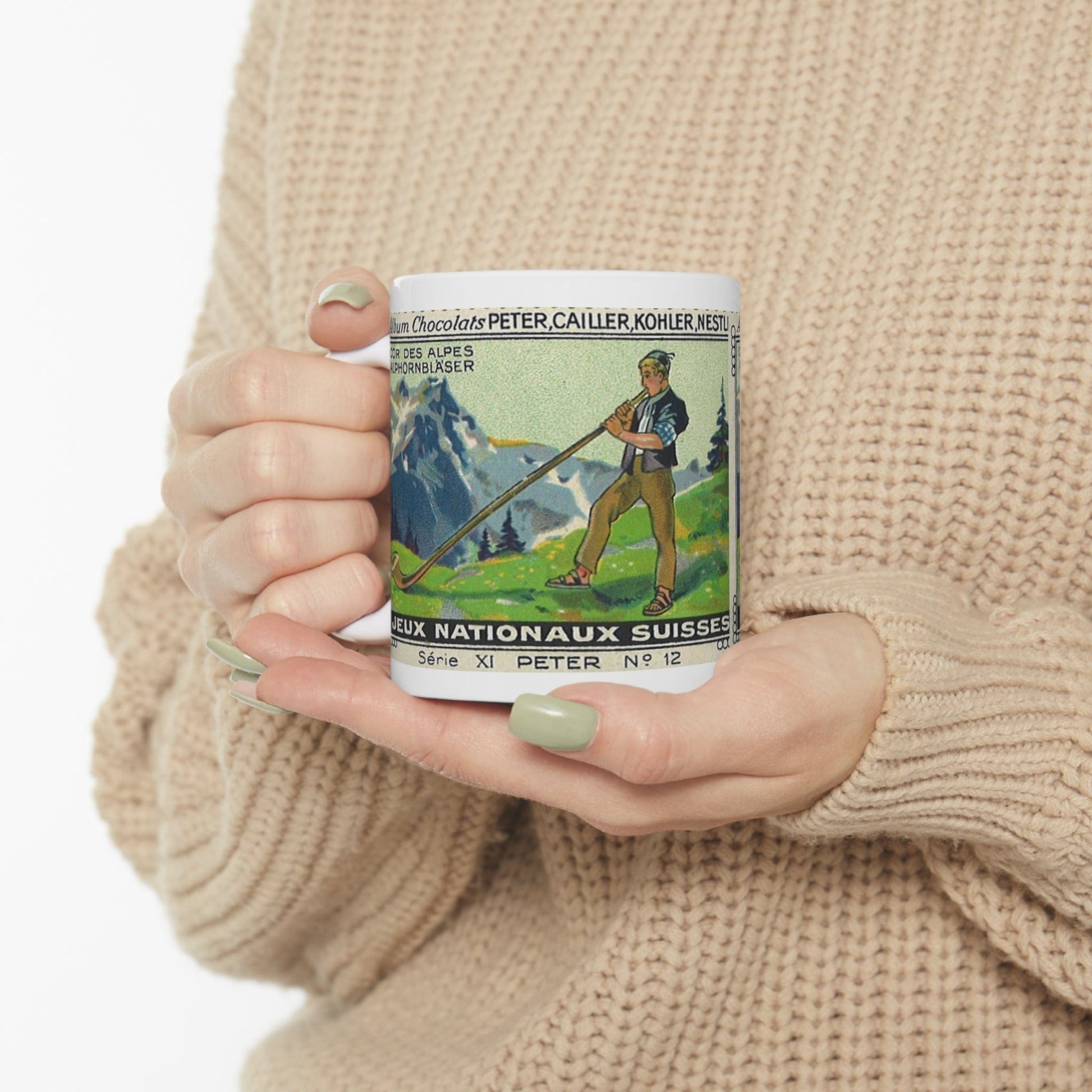 Swiss Alphorn player mug