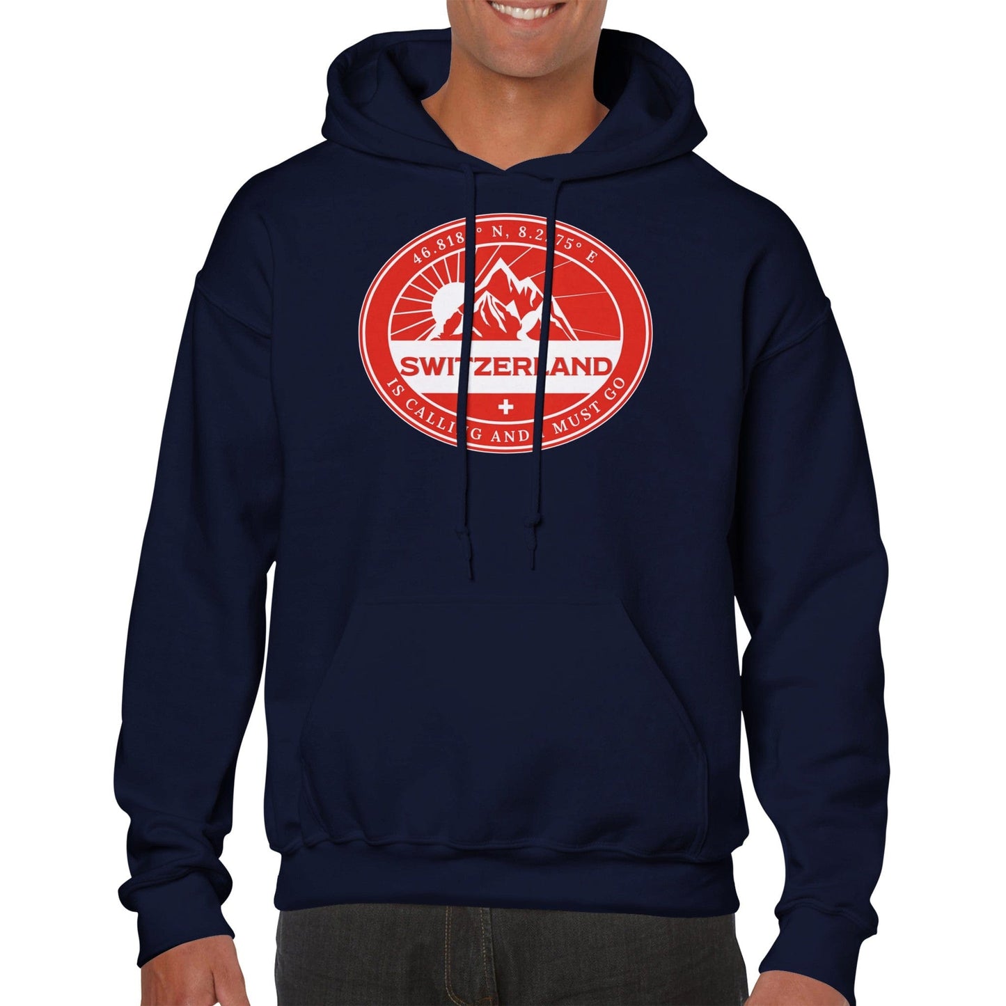 Switzerland is Calling and I must Go | Outdoor Seal with Coordinates Hoodie