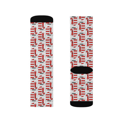 Jura, Switzerland - Coat of Arms Sublimation Socks | Swiss Heritage with Every Step