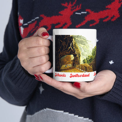 Road Tunnel Through a Rock | Vintage Painting Mug