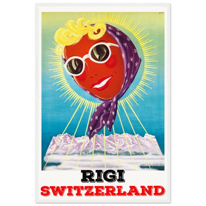 Rigi, Switzerland |Vintage Travel Wooden Framed Poster | 60x90 cm / 24x36″