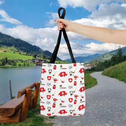 Swiss Icons Tote: Culture & Travel Pattern