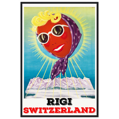 Rigi, Switzerland |Vintage Travel Wooden Framed Poster | 60x90 cm / 24x36″