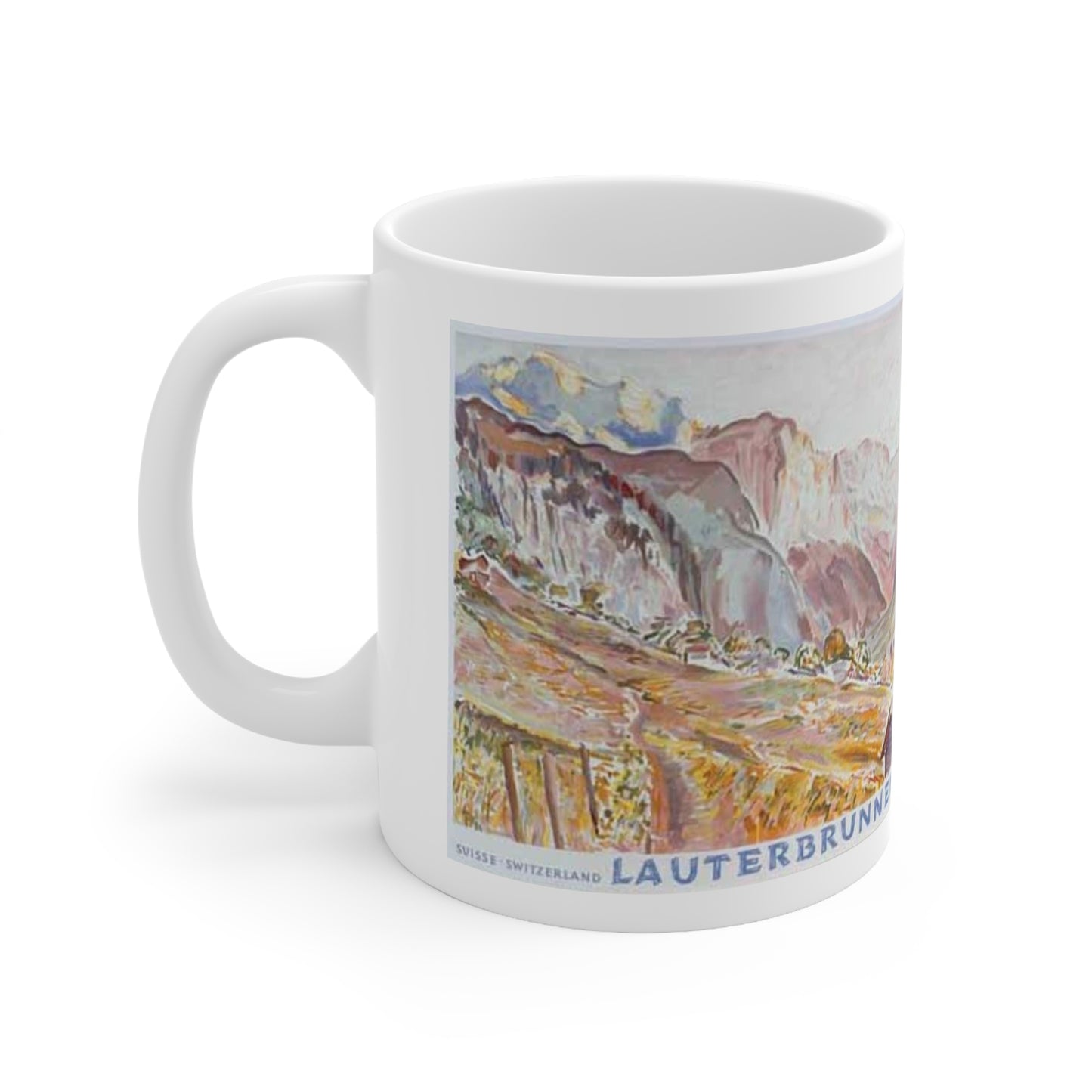 Lauterbrunnen, Switzerland Vintage Painting Mug