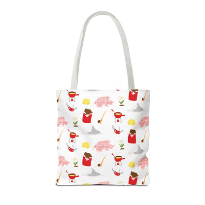 Switzerland Travel Elements Pattern | Tote Bag (AOP)