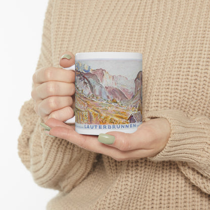 Lauterbrunnen, Switzerland Vintage Painting Mug