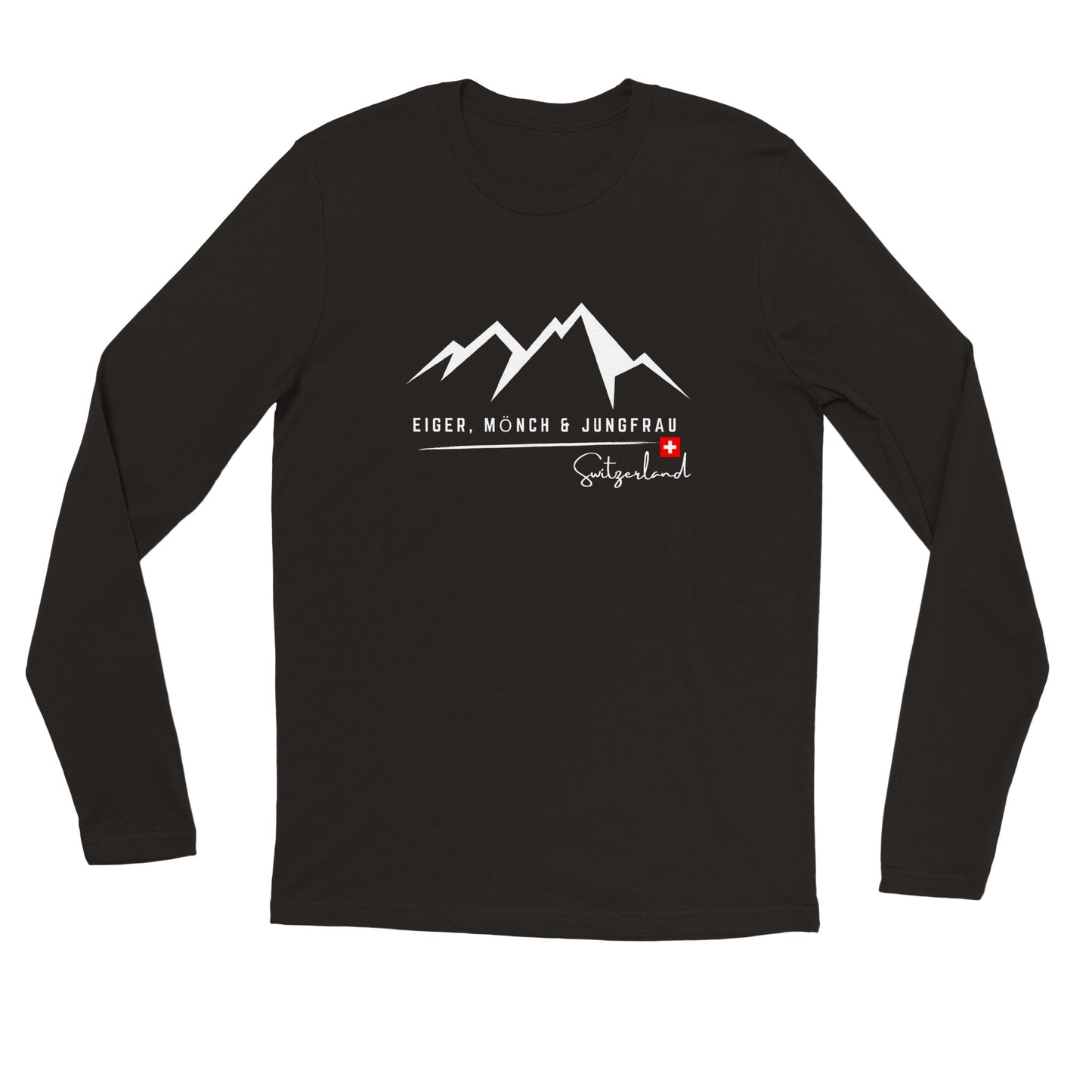 Eiger, Mönch & Jungfrau - Swiss Alps Skyline | Premium Unisex Longsleeve T-shirt