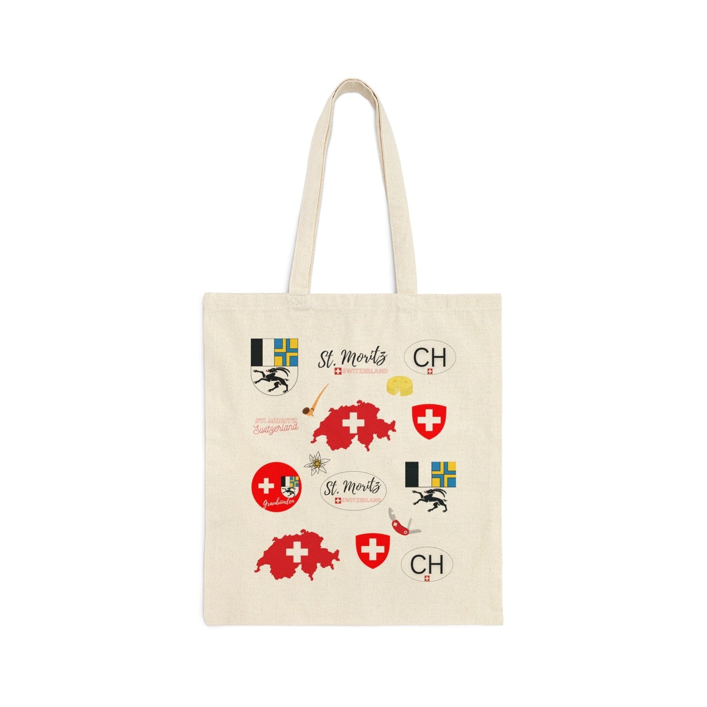 St. Moritz, Switzerland | Cotton Canvas Tote Bag