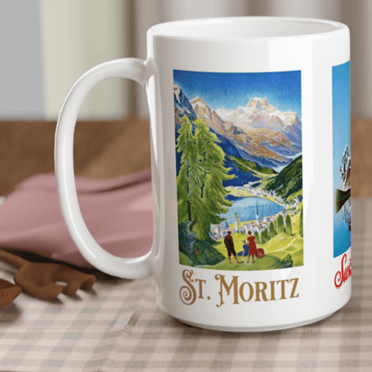 Switzerland Vintage Travel | White 15oz Ceramic Mug