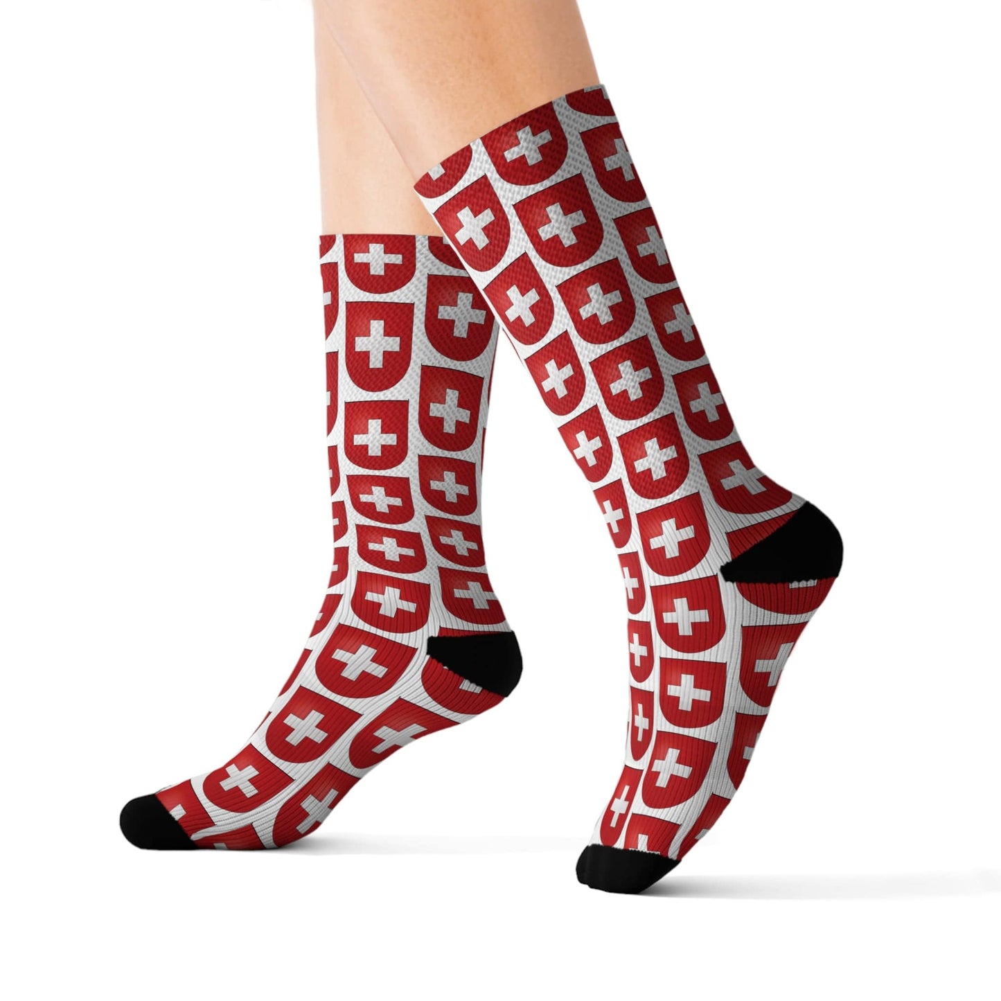 Switzerland Coat of Arms - Sublimation Socks | Show Your Swiss Pride