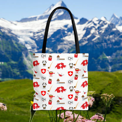 Swiss Icons Tote: Culture & Travel Pattern