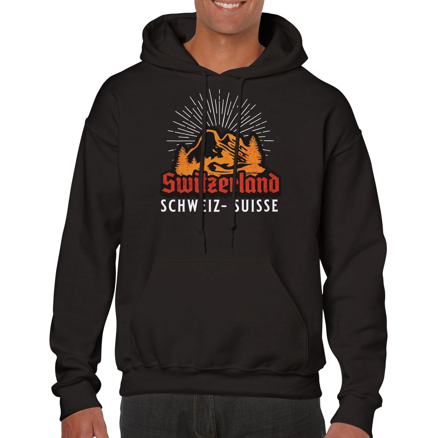 Switzerland | Suisse - Schweiz Hoodie” - a comfortable and stylish hoodie perfect for travel and outdoor fans.